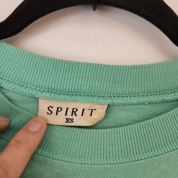 Spirit Jersey Long Sleeve T-Shirt Tee Mint Green Alpha Sigma Tau Epsilon Nu XS - Picture 6 of 9